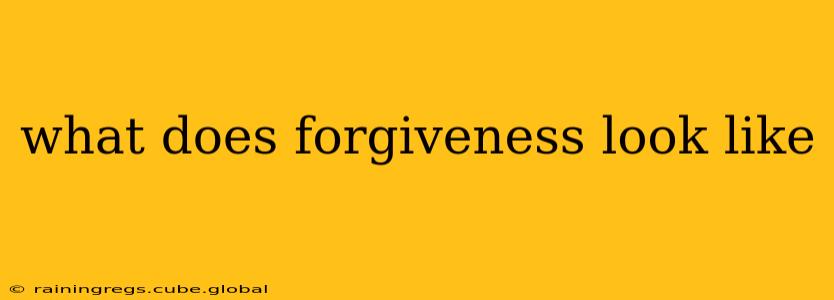 what does forgiveness look like