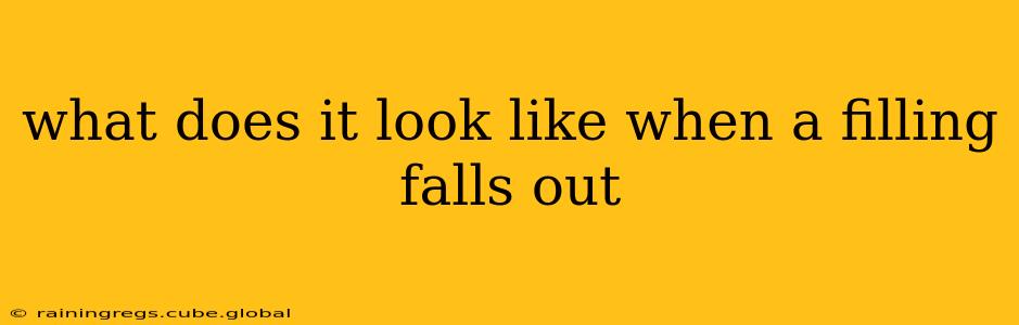 what does it look like when a filling falls out