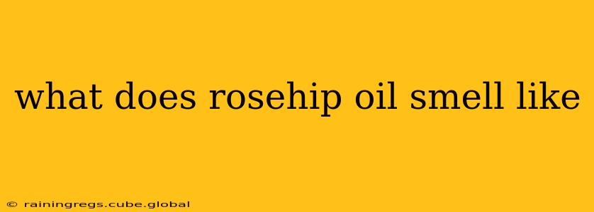 what does rosehip oil smell like
