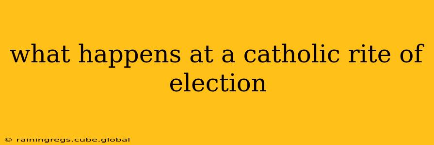 what happens at a catholic rite of election
