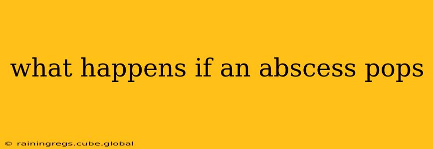 what happens if an abscess pops