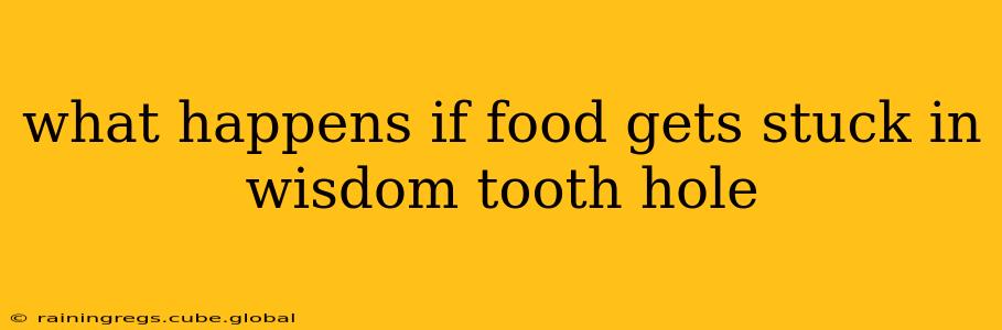 what happens if food gets stuck in wisdom tooth hole