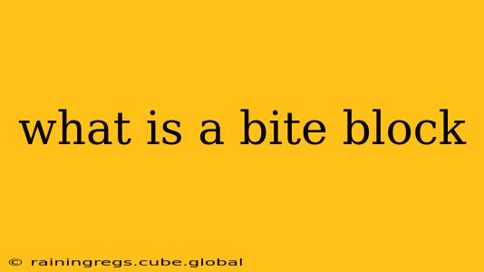 what is a bite block