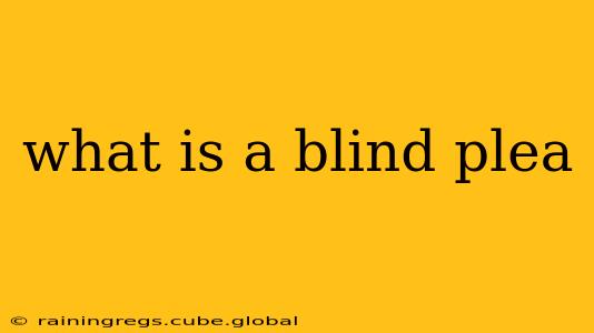 what is a blind plea