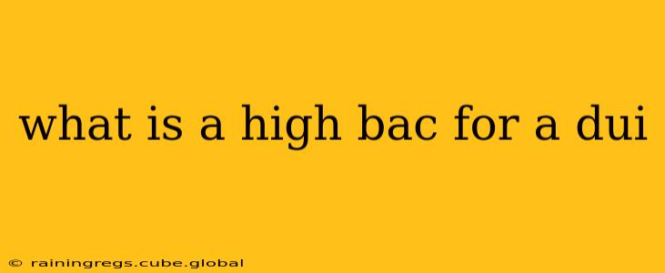what is a high bac for a dui