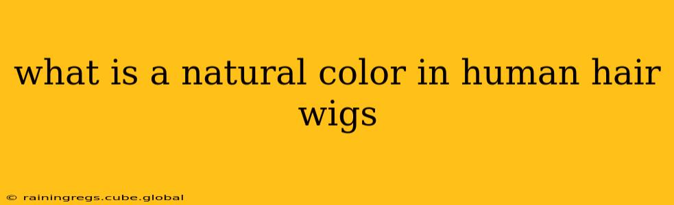 what is a natural color in human hair wigs
