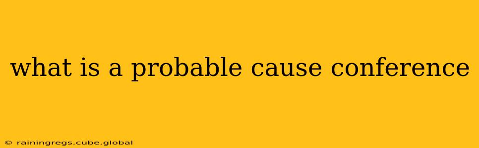 what is a probable cause conference