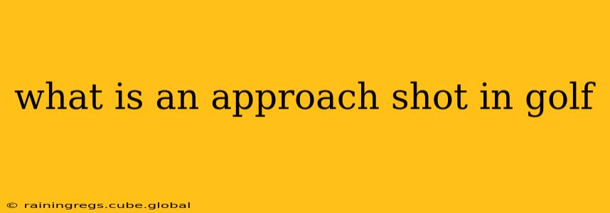what is an approach shot in golf