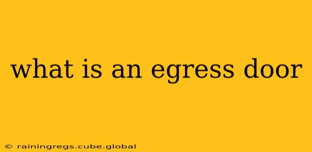 what is an egress door
