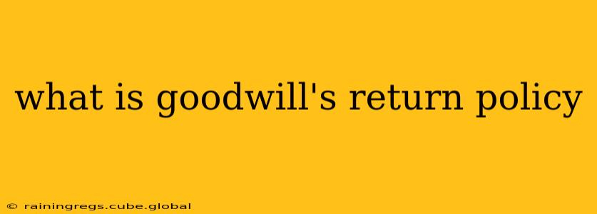 what is goodwill's return policy