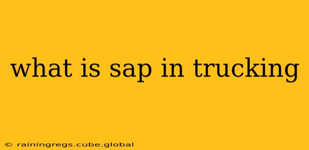 what is sap in trucking