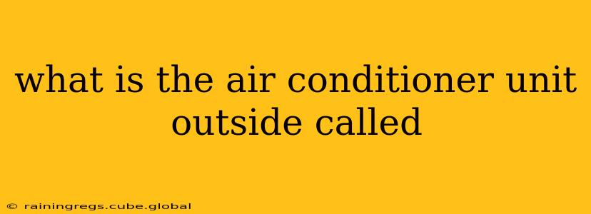 what is the air conditioner unit outside called