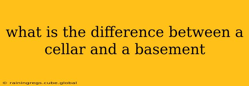 what is the difference between a cellar and a basement