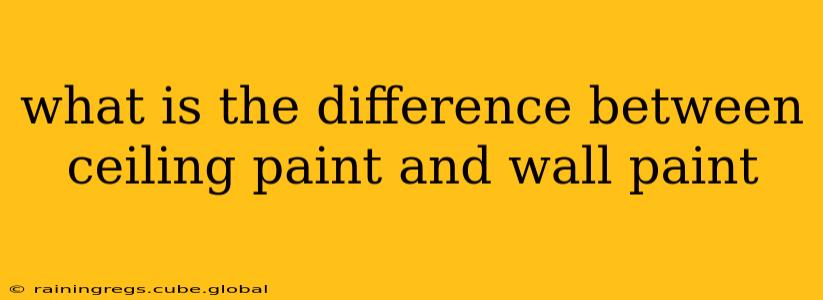 what is the difference between ceiling paint and wall paint