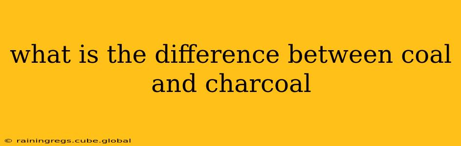 what is the difference between coal and charcoal
