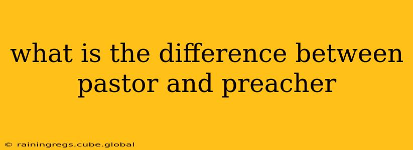 what is the difference between pastor and preacher