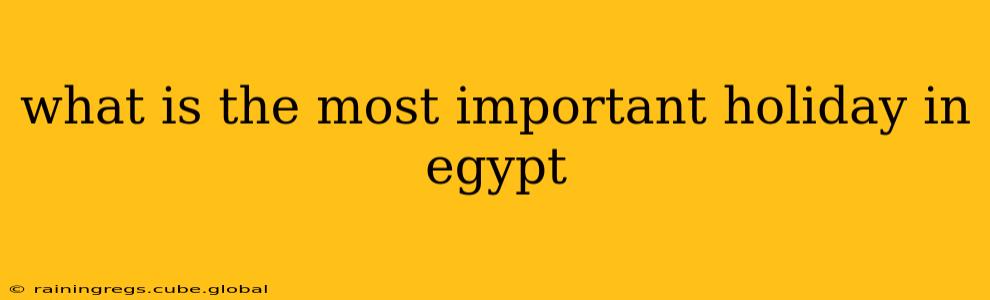what is the most important holiday in egypt