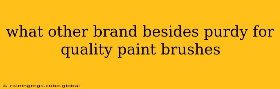 what other brand besides purdy for quality paint brushes