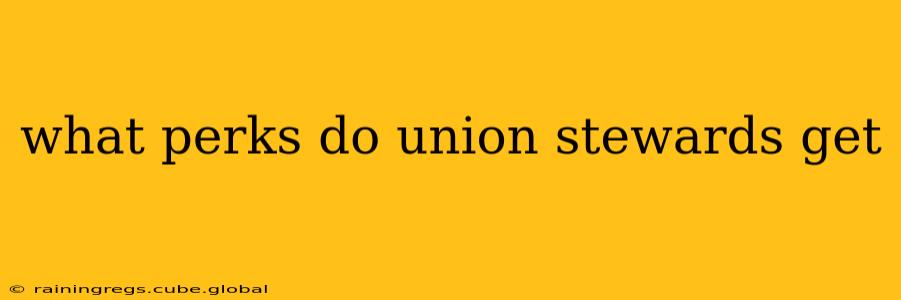 what perks do union stewards get