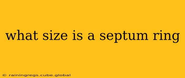 what size is a septum ring