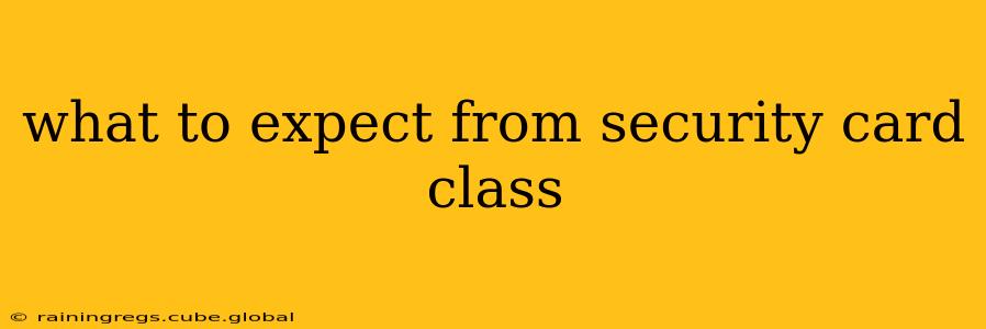 what to expect from security card class