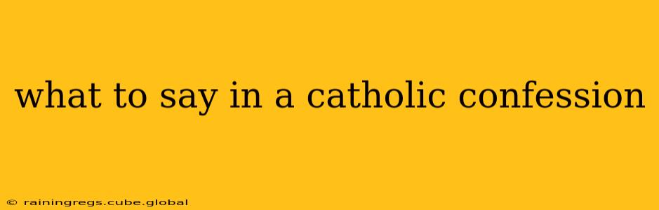 what to say in a catholic confession