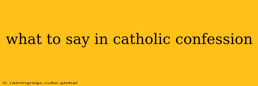 what to say in catholic confession