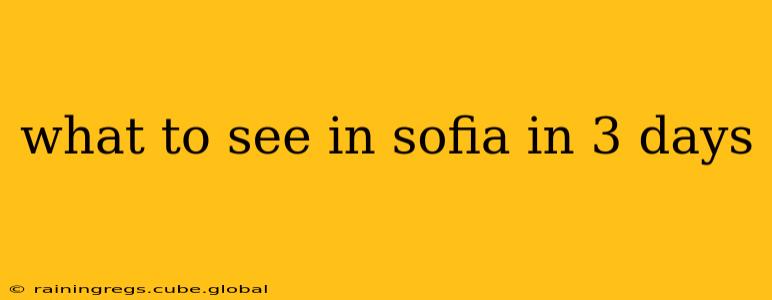 what to see in sofia in 3 days