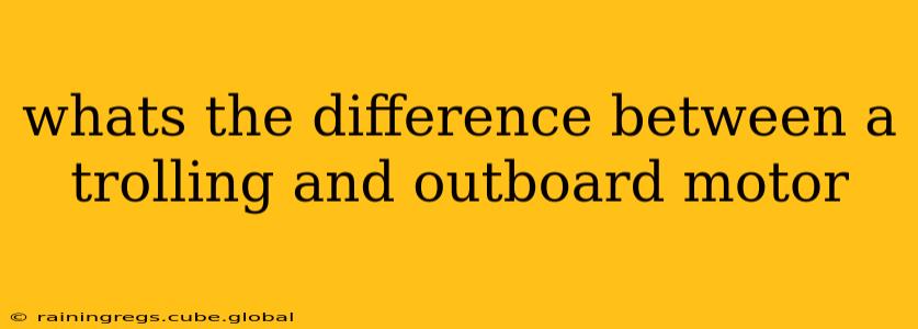 whats the difference between a trolling and outboard motor