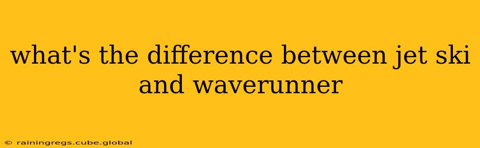 what's the difference between jet ski and waverunner