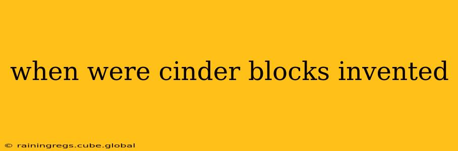 when were cinder blocks invented