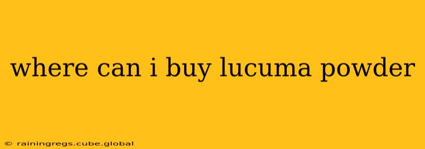 where can i buy lucuma powder