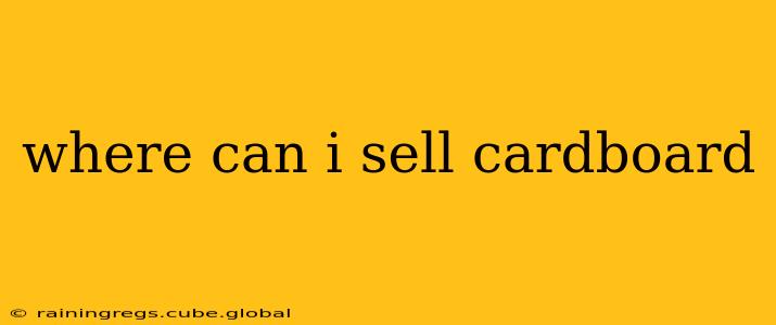 where can i sell cardboard