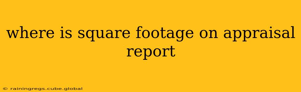 where is square footage on appraisal report