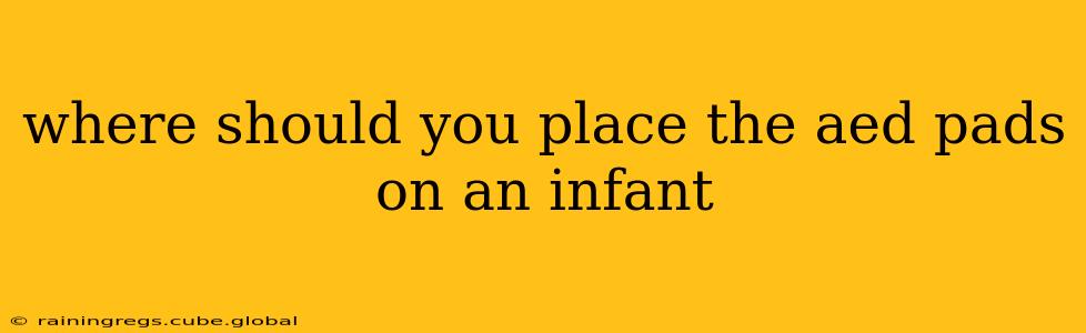 where should you place the aed pads on an infant