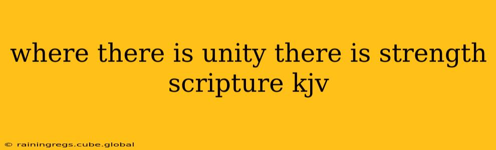 where there is unity there is strength scripture kjv