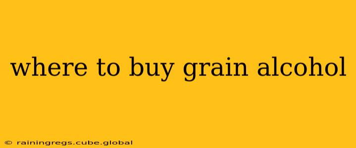 where to buy grain alcohol