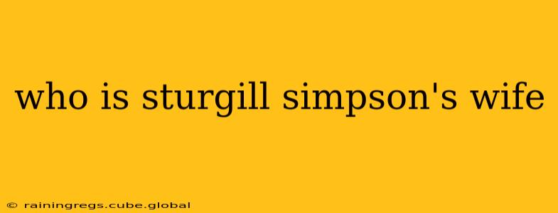 who is sturgill simpson's wife