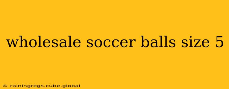 wholesale soccer balls size 5