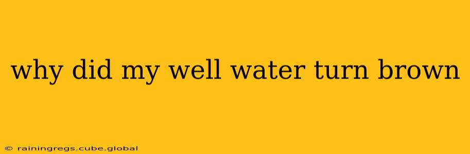 why did my well water turn brown