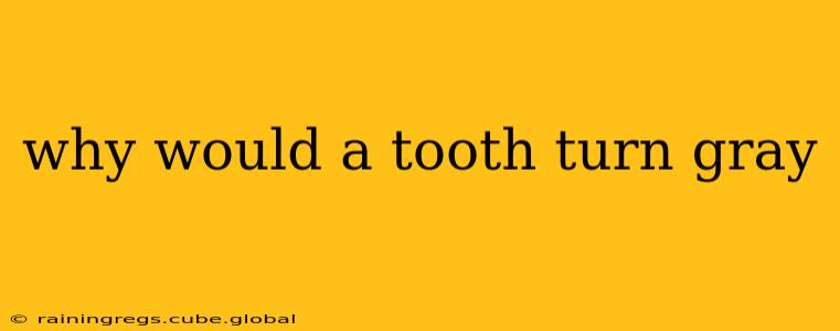 why would a tooth turn gray