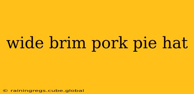 wide brim pork pie hat