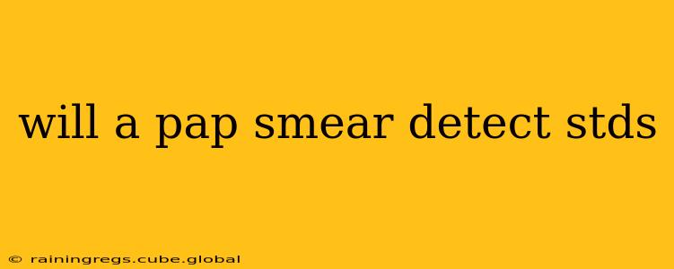 will a pap smear detect stds