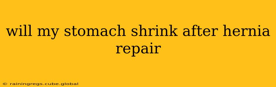 will my stomach shrink after hernia repair