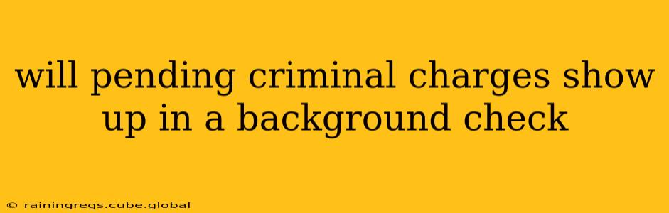 will pending criminal charges show up in a background check