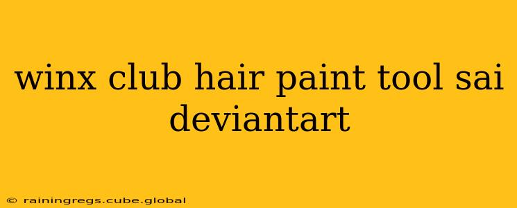 winx club hair paint tool sai deviantart