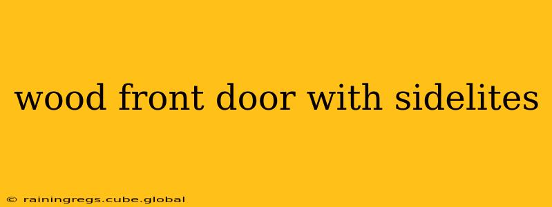 wood front door with sidelites