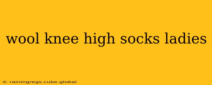 wool knee high socks ladies