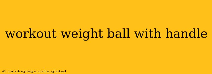 workout weight ball with handle