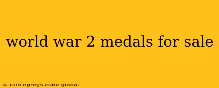 world war 2 medals for sale